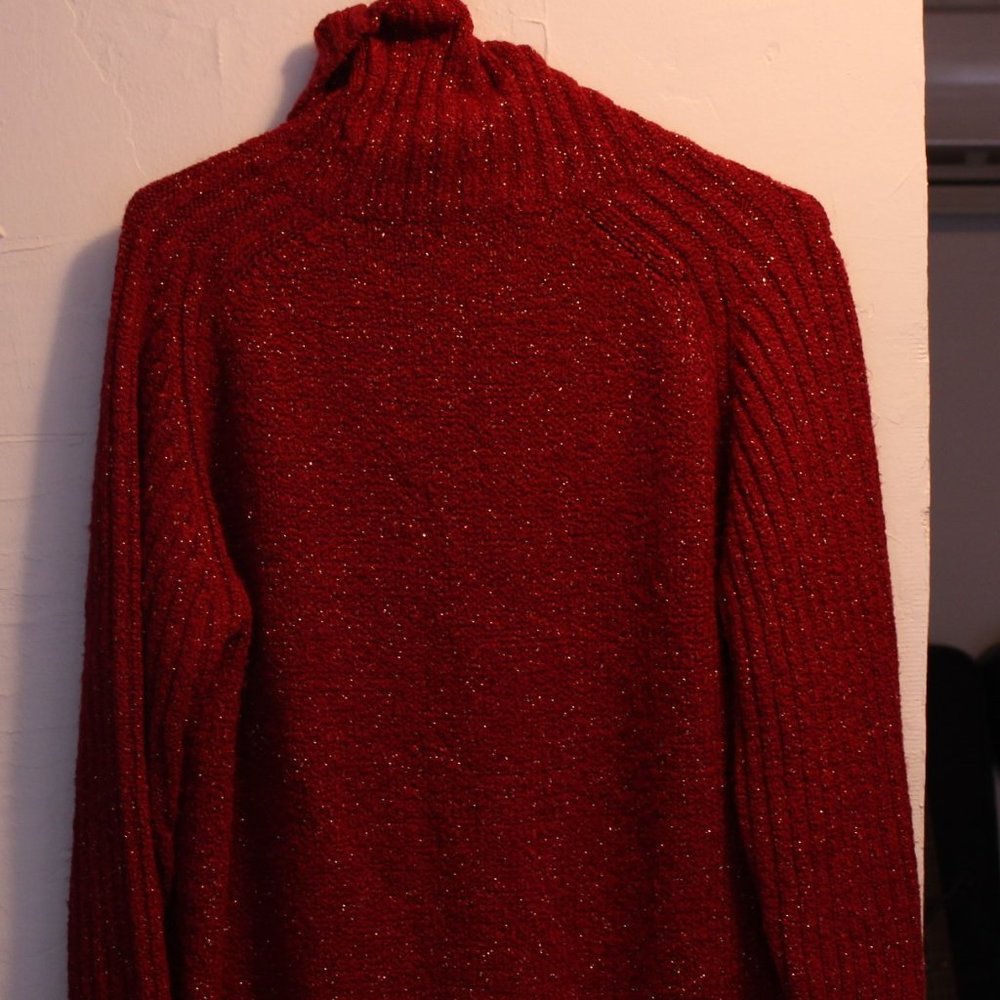 Red turtle neck